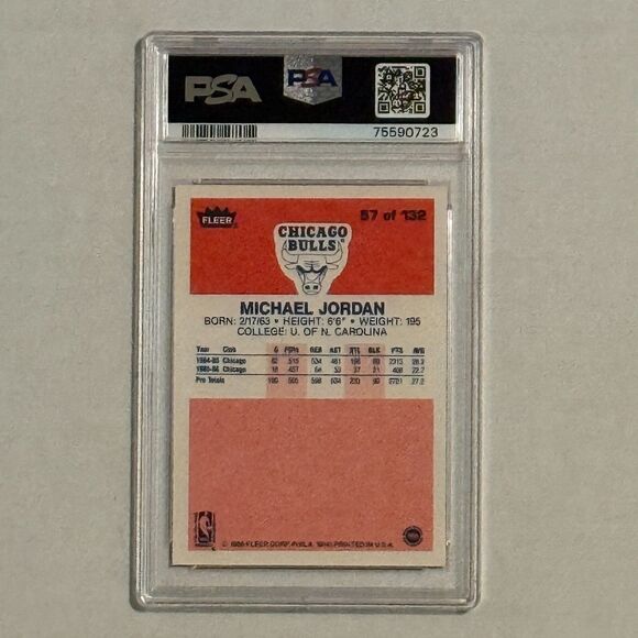 1986-87 FLEER BASKETBALL COMPLETE SET 1-132 11 stickers PSA Jordan Barkley Magic - Picture 6 of 16